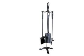 Nářadí krbové 63cm Fe černá /3díly+stojánek/760103/