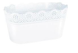 Truhlík LACE 28,5x13,5x15,5cm  BÍLÝ /344822/