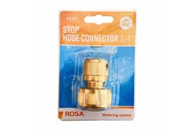 Rychlospojka + stop ventil, 3/4" mosaz