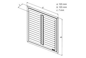 Mřížka větrací - krytka NVM, 100 x 100 mm K, nerez 0709