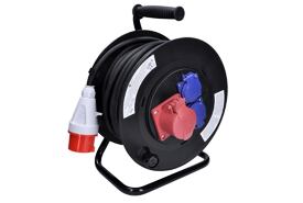 3z prodlužovací přívod - na bubnu, venk.400+230V 25m guma /PB40/