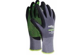 Rukavice nylonové NITRILE FLEX DOTS, STALCO PERFECT, vel. 9