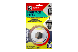 Oboustr. páska High Track CLEAR  19mm x 2,5m  /B8230BD/