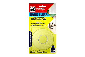Oboustr. páska NANO Clear  19mm x 2,5m  /B8220BD/