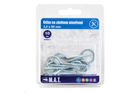 Háček se závitem 60x3,2mm Zn (10ks) /600851/