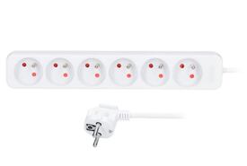 6z prodlužovací přívod, 2m, 3 x 1mm2, bílý, /PP61/
