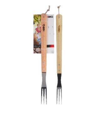 Grilovací vidlička 46cm, dřevo /385346/