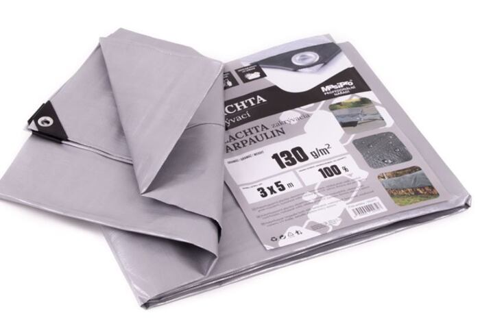Plachta zakrývací BigMat 130g ŠEDÁ 3x5m /102272/