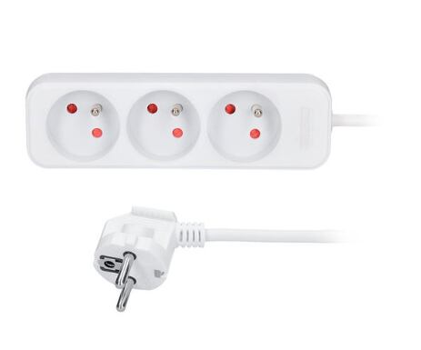 3z prodlužovací přívod, 5m, 3 x 1mm2, bílý /PP04/