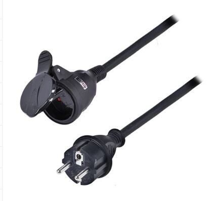 1z prodlužovací přívod - spojka, 1 zásuvka, 30m, 3 x 1,5mm2, gumová, černá /PS34/
