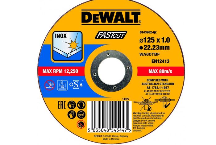DeWalt, řezný kotouč na kov 125*22,2*1mm /DR43902-QZ/