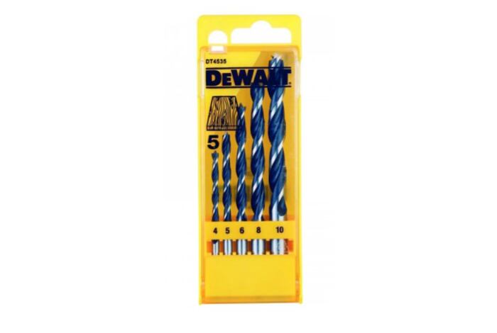 Sada vrtáků do dřeva, 5ti dílná /4,5,6,8,10mm/  DeWALT DT4535-QZ