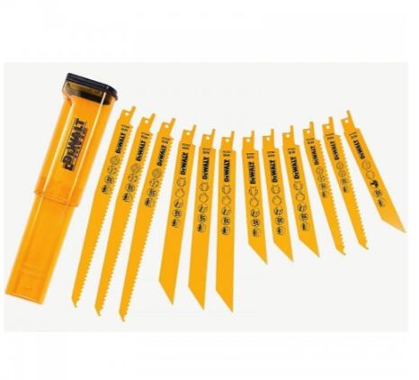 Pilové plátky pro měčové pily, sada 12ks DeWALT DT2445-QZ