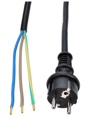 Flexo šnůra 5m,3x1,5mm2 gumová H05RR-F3,černá /PF37/černá
