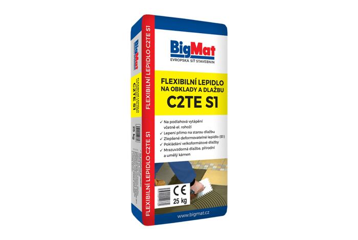 Lepidlo na obklady a dlažbu flex C2TE S1/25kg/ BigMat /42ks/pal/