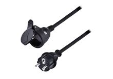 1z prodlužovací přívod-spojka 10m, 3 x 1,5mm2, černá/PS31/